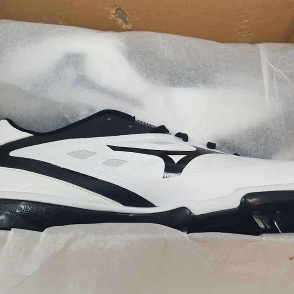 White/Black Men's Heist IQ Baseball Shoes - Picture 8 of 9